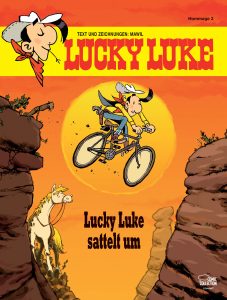 Cover der Hommage "Lucky Luke sattelt um" von Mawil