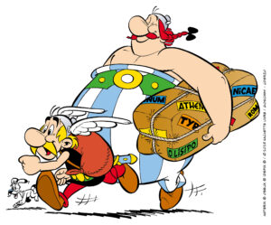 Asterix und Obelix auf dem Weg nach Lusitanien