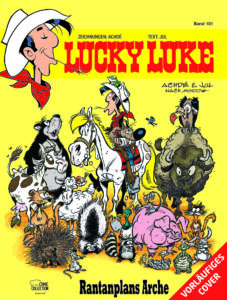 Vorläufiges Cover des neuen Lucky Luke Bandes Rantanplans Arche